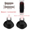 SUMNACON 4pcs 45x18mm Luggage Suitcase Replacement Wheels Rubber Castors Bearings