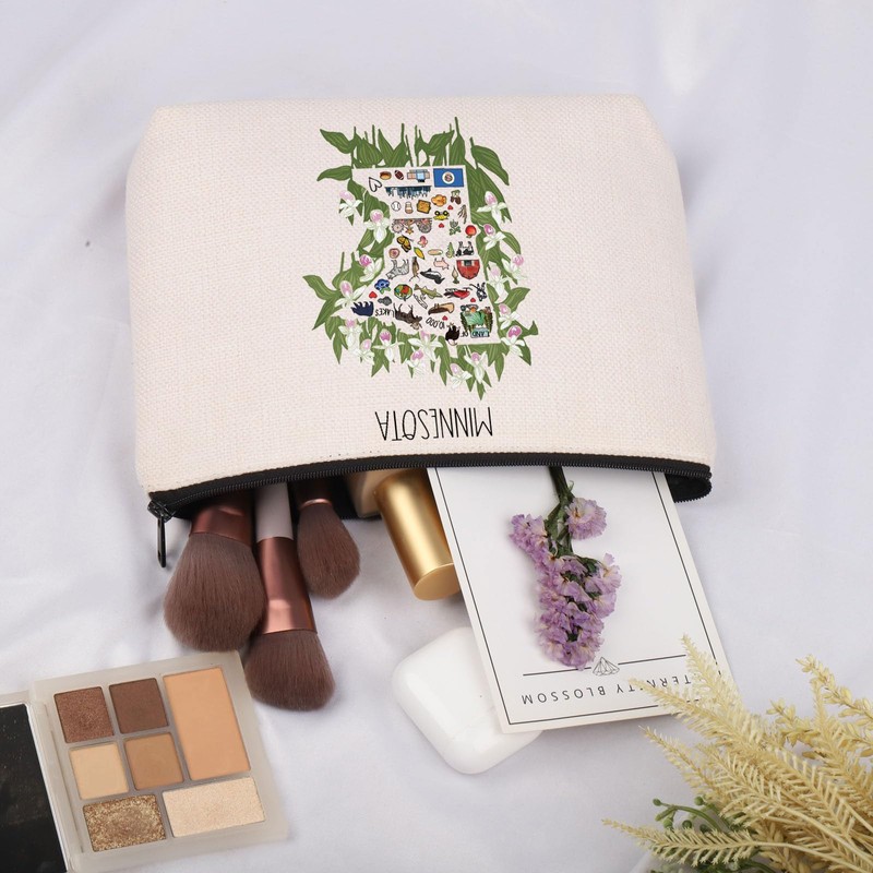 Minnesota Favorite Gift Minnesota Vacation Cosmetic Bag Minn-esota Lover Gift