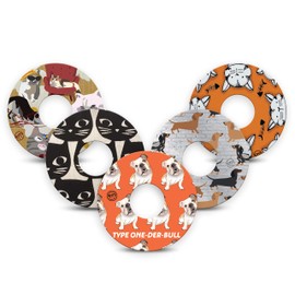 ExpressionMed - Adhesive Patch for Libre 3 & Libre 3 Plus (5-Pack) - Made in The USA, Waterproof, Split Backing, CGM Tape (Dogs and Cats)