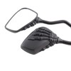 Black 8mm/10mm Motorcycle Skull Skeleton Rearview Side Mirrors For Scooter