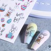IDDFEVE Easter Nail Art Stickers - Bunny Eggs Chick Self-Adhesive