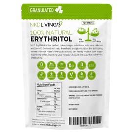 100% Natural Erythritol 300g by NKD Living (Granulated)