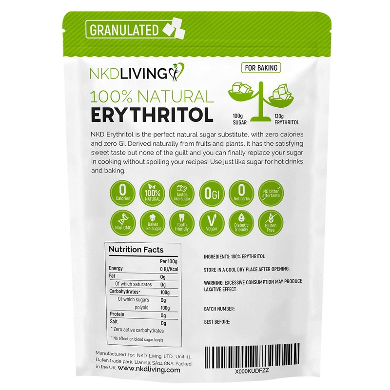 100% Natural Erythritol 300g by NKD Living (Granulated)
