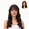 Rose Bud Clip in Bangs Hairpieces for Women Flat Front
