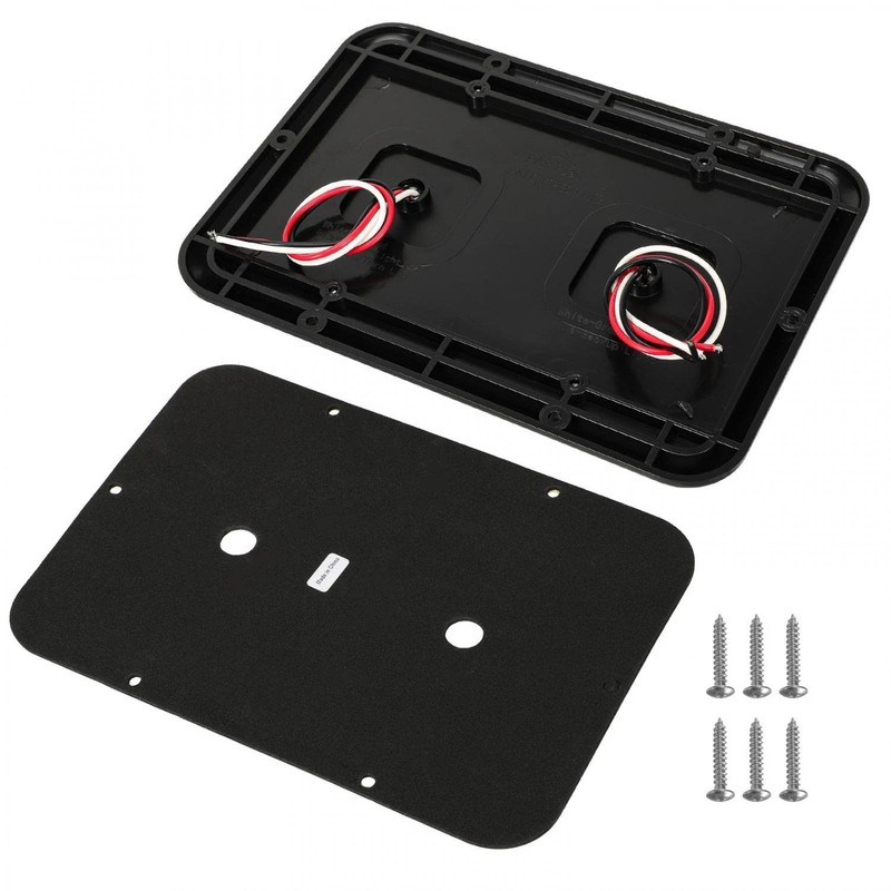 Partsam 2Pcs Double Led Trailer Tail Lights Horizontal Mount Dual