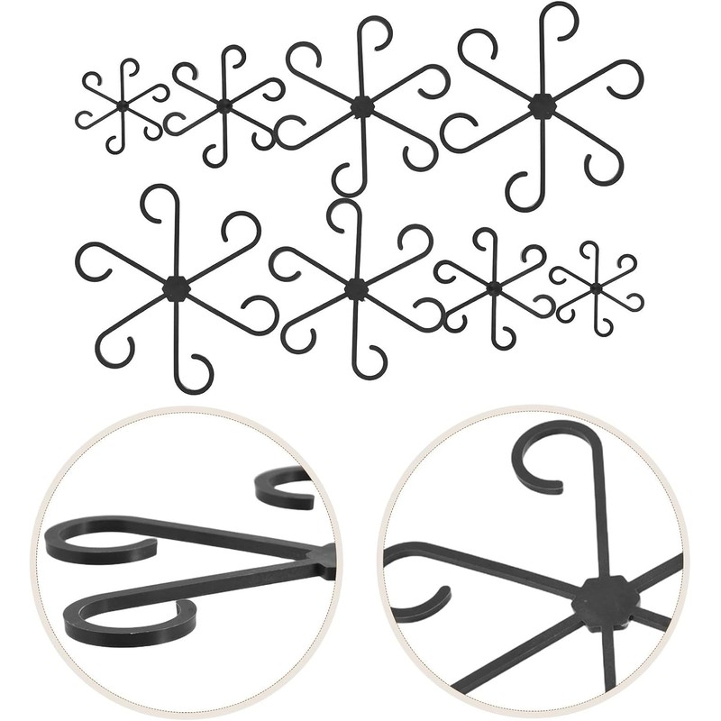 Estacas de Soporte Altura Ajustable Fácil Instalación Juego de 8