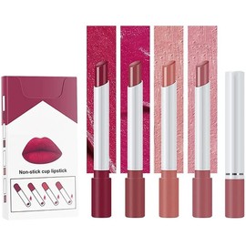 4 PCS Labiales, Balsamo Labial, Labial Hidratante, Mate Lápiz Labials, Labials Impermeable sin Decoloración Cosméticos,Tinte de labios para mujeres (03, 4PCS)