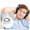 jojofuny 2pcs Wired Control Spring Audio Cable for Headphones Flexible