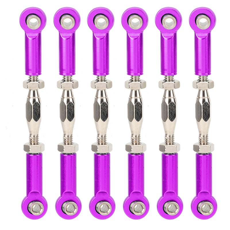 6Pcs Aluminum Alloy Adjustable Push RodsTurnbuckle Rod Linkage Accessories for