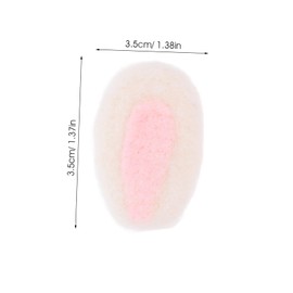 Operitacx Wool Felt Bunny Ears Headwear Creative DIY Supplies Adorable Craft Accessories Rabbit Ear Hairband Cutest Crafting Ears