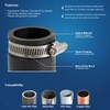 Supply Giant 6I3J Flexible PVC Rubber Coupling with Stainless Steel
