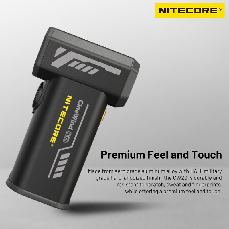 CINEWIND CW20 Pocket Photography Fan with Flat Nozzle, Round Nozzle,