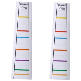 2Pcs 4/4 Violin Tape Violin Finger Guide Fretboard Sticker Fingerboard Marker Fiddle Learn Note Chart Tape for Violin Fingerboard, Transparent