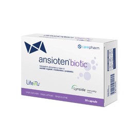 Carepharm, Ansioten Biotic, Integratore Alimentare con Probiotici e Prebiotici, Ideale per Combattere Ansia e Stress, Favorisce l'Equilibrio della Flora Intestinale, 30 Capsule da 520 mg