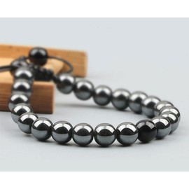 3Pcs Mens Triple Protection Bracelets Hematite Tiger Eye Lava Rock Healing Crystal Stone Adjustable Braided Bracelet for Bring Luck and Prosperity