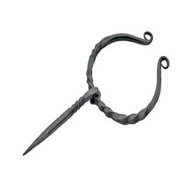 Szco Supplies Medieval Cloak Pin - 3.25" Black Coated Carbon Steel Brooch for Cloaks, Shawls, and Costumes