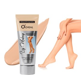O’CHEAL Waterproof Leg Makeup Cream, No Transfer Tattoo Cover Up&Scar Concealer, Long Lasting Body Foundation for Flawless Skin, Leg Varicose Vein Cover Up, Suitable All Skin Tones (Light Brown)