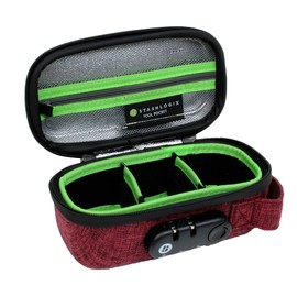 STASHLOGIX SMELL CONTROL BAG with Combination Lock Smell Free Storage Bag: The Silverton (Small-Maroon)