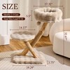 HITTITE Natural Solid Wood Cat Tree Tower with Scratching Post,
