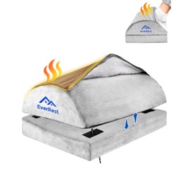 EverRest Foot Rest for Under Desk at Work - Warm Cozy Feet Pocket - Tall Adjustable Footrest for Gaming Computer Chair (Grey)