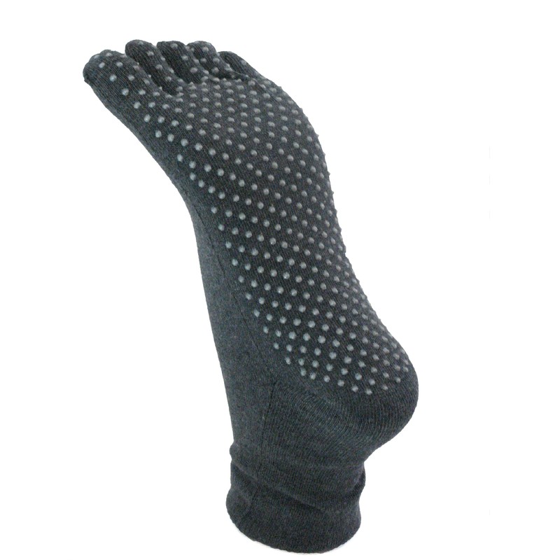 COUVER Charcoal No Skid No Slip Sole Yoga 5 fingers