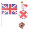 Toyvian Union Jack Small Flags: 50pcs Hand Waving Flags, Polyester