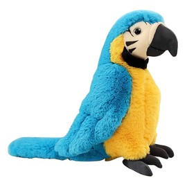 Bird Parrot Plush Toy, 25 cm, Cute Plush Macaw Parrot Stuffed Toy, Cuddly Toy, Plush Toy, Plush Bird Plush Cushion, Toy Children's Room Decorative Cushion, Birthday Gift for Children Adults
