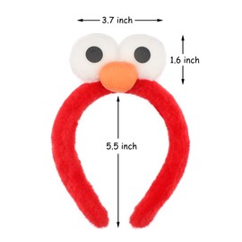 PATURPINT Plush Eyes Headbands, Kids Party Accessories, 4 Piece Set