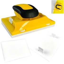 Herramienta de bordeadora de pintura Snap-Lock con 2 almohadillas para orejas de repuesto | Recortadora de bordes ajustable para líneas limpias en paredes, esquinas, techos y terrazas (amarillo)