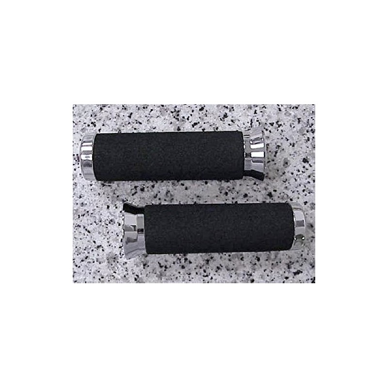 i5 Chrome Foam Hand Grips compatible with Honda Goldwing Gold