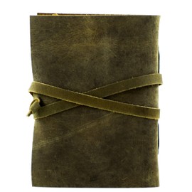 Overdose Deckle Brown Leather Journals - Vintage Burnt Leather Journal for Men & Women | Travel Journal & Sketch Writing Journal for Personal Diary | Leather Bound Notebook Journal | Leather Sketchbook | Book of Shadows | Handmade Vintage Deckle Edge - 6