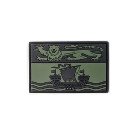 Tactical Innovations Canada PVC Morale Patch - New Brunswick Provincial Flag Patch - Black & OD Green 2inx3in