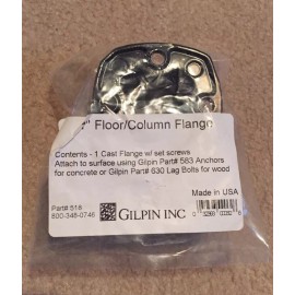 Gilpin Inc.  1" Black Floor Flange