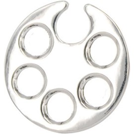 Silver Mini Manicure Palette Metal Paint Palette Finger Rings Nail Art Tools Makeup Palettes Nail Art Polish Tools