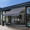 VEVOR Manual Retractable Awning, 118" Outdoor Retractable Patio Awning Sunshade
