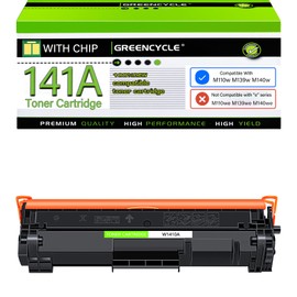 greencycle W1410A Compatible Replacement for Hp 141A Black Toner Cartridge Laserjet Pro M110w MFP M140w M139w(1Pk,with chip)