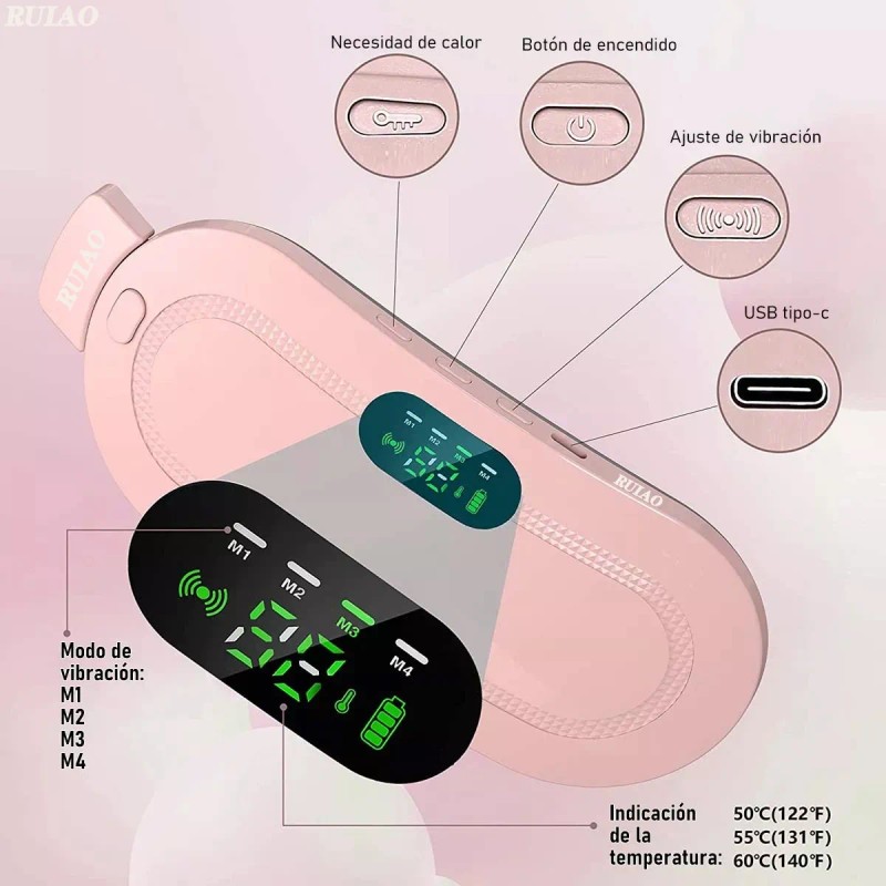 Cinturon Eléctrico Bolsa Termica Para Colicos Menstruales