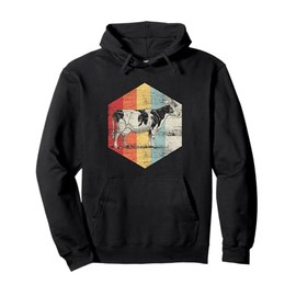 Farm Farmer Animal Zookeeper Retro Cow Pullover Hoodie