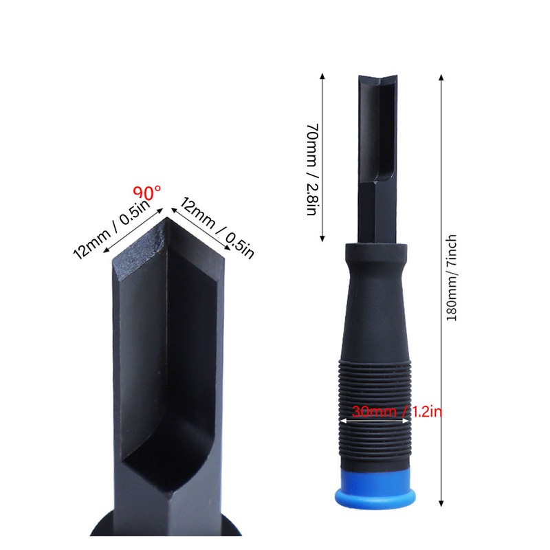 Right Angle Chisel Chrome Vanadium Steel TPR Handle Square Corner