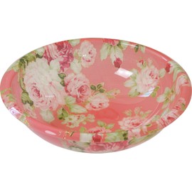 Royal Arden 58662 Washbasin, Bath, Tub, Washbowl, S, Acrylic, Floral, Rose, Capri Rose, 9.8 x 2.8 inches (25 x 7 cm)