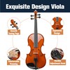 Mendini by Cecilio 16-Inch Solid Wood Violin Set for Beginners