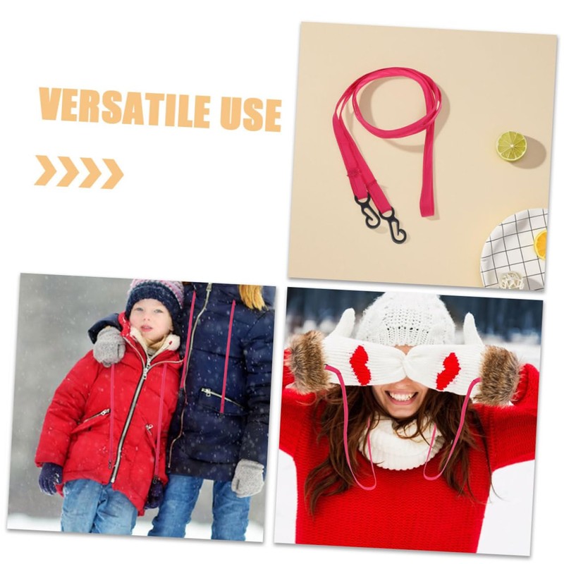 WOONEKY 2pcs Mitten Clips for Toddlers Skiing Gloves Lanyard Winter