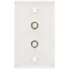 Morris 85021 Double F Connector Wall Plate, White