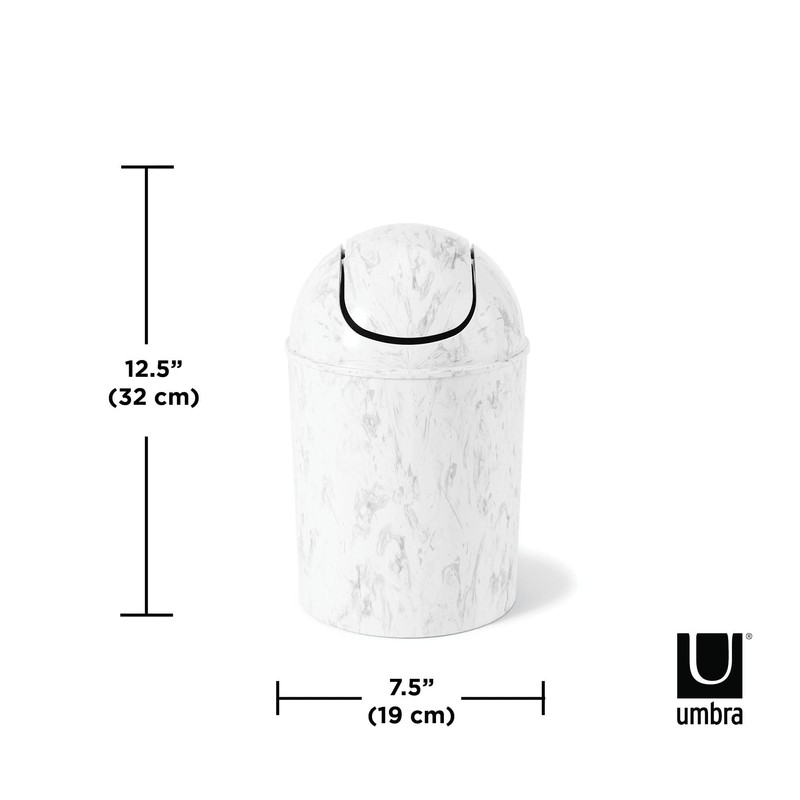 Umbra 1.25 Gallon Mini Waste Can with Removable Swing-Top Lid