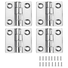 Yeruvce 4Piece Heavy Duty Stainless Steel Boat Hinges 2 Inch X 2 Inches Marine Grade Hinges