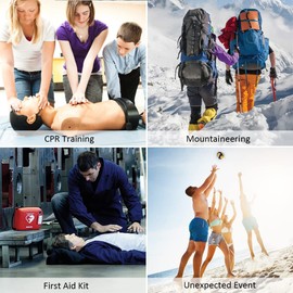 Yzpacc CPR Mask, Disposable CPR Shield Mask Emergency Mask with One-Way Valve Breathing Barrier for First Aid