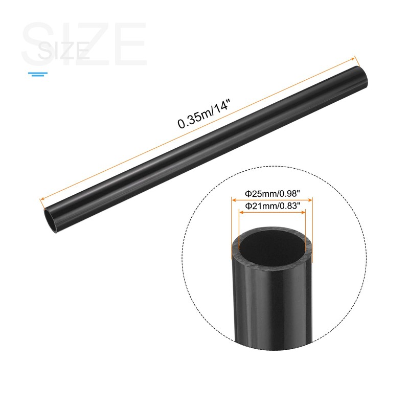 sourcing map PVC Rigid Tube Round Pipe Hardware Tubing 21mm