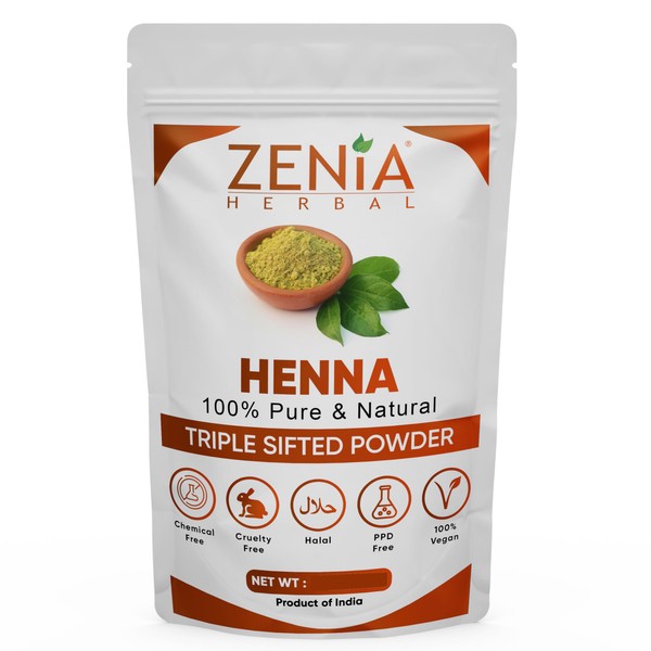 Zenia Zenia 100% Pure & Natural Henna Powder (Lawsonia Inermis)