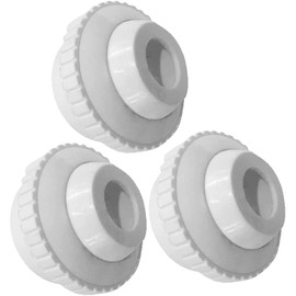 3 Pack SP1419D 3/4-Inch Opening Hydrostream Directional Flow Inlet Fitting with 1-1/2-Inch MIP Thread for Swimming Pool Spa (White)