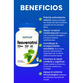 Resveratrol 700 Mg Con 120 Capsulas Antioxidante Importacion Sabor Sin Sabor